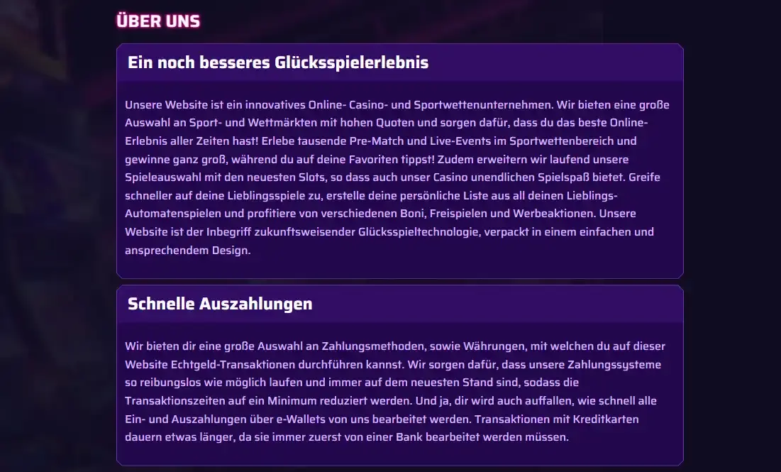 Roby Casino Betreiber- und Kontaktkontext auf der realen Website